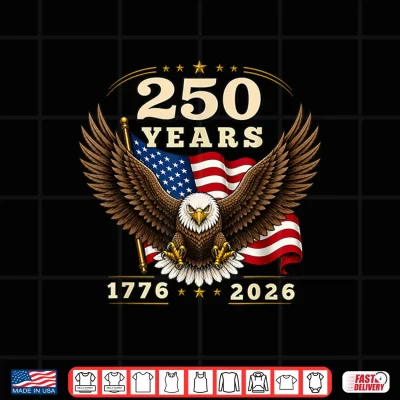Design 250 Anniversary USA 250 Years 1776 2026 American 4th of July Shirt
