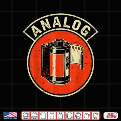 Design Analog Film Photography Retro Camera Shirt