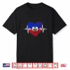 Haiti Independence Haitian Flag Day Heartbeat Shirt