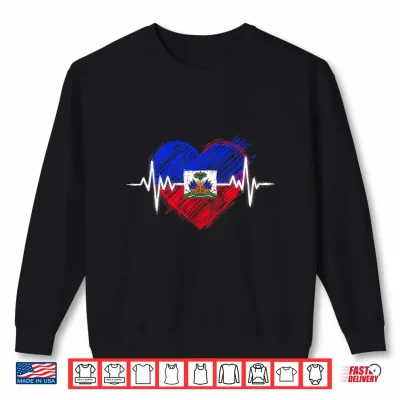 Sweatshirt Haiti Independence Haitian Flag Day Heartbeat Shirt