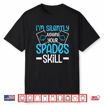 Mens Spades Card Game Card Player Performance Shirt