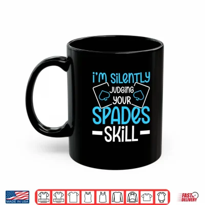 Mug Mens Spades Card Game Card Player Performance Shirt