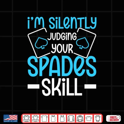 Design Mens Spades Card Game Card Player Performance Shirt