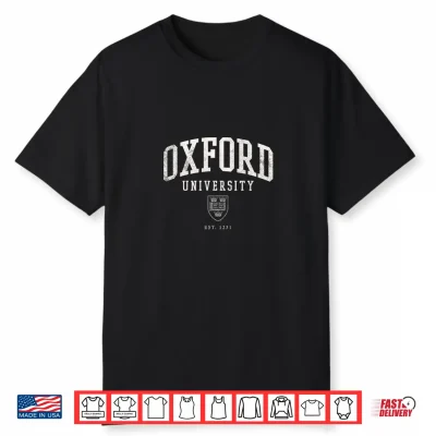 Oxford University Est. 1231 Collegaiate Varsity Slogan Shirt