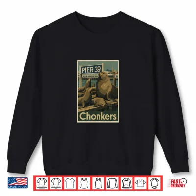 Sweatshirt Pier 39 Sea Lions with Chonkers Shirt