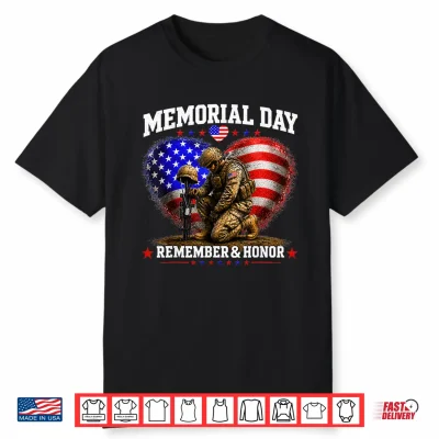 Memorial Day Usa Flag Remember Honor Patriot Men Women Kids Shirt