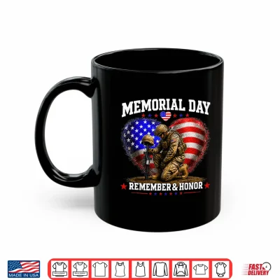Mug Memorial Day USA Flag Remember Honor Patriot Men Women Kids Shirt