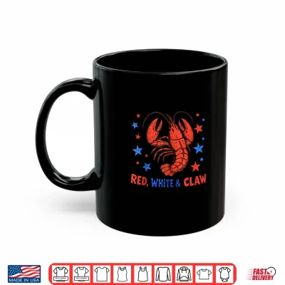 Mug Red White and Claw Patriotic Crawfish Cajun America Pride Shirt