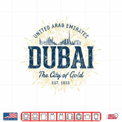 Design Retro UAE Vintage Dubai Shirt