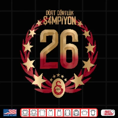 Design Galatasaray 26th Championship Shirt