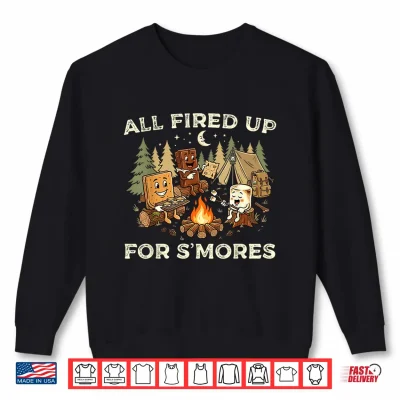 Sweatshirt Camping Smores Campfire Group Funny Shirt