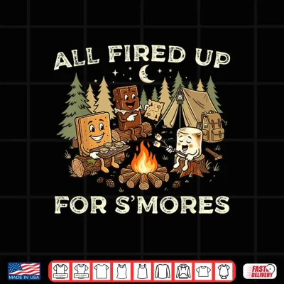 Design Camping Smores Campfire Group Funny Shirt