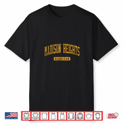 Madison Heights Mi Vintage Athletic Sports Design Jg3 Shirt