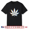 Mens Weed Leaf Trippy Rgb Marijuana Psychedelic Vaporware Edm Performance Shirt