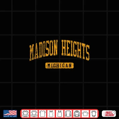 Design Madison Heights MI Vintage Athletic Sports Design JG3 Shirt