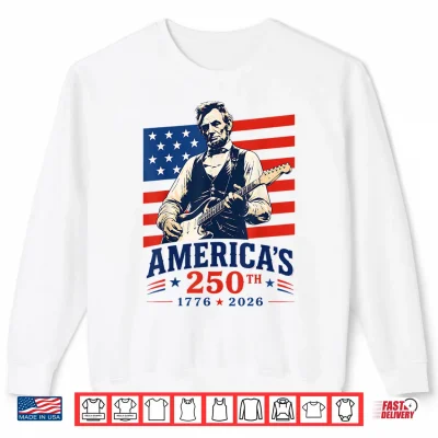 Sweatshirt Vintage Abraham Lincoln Abe Lincoln Playing Guitar 250 Years Shirt