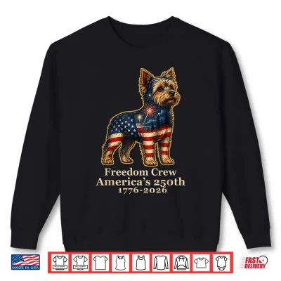 Sweatshirt Yorkie Dog Americas 250th Anniversary 1776 2026 Shirt