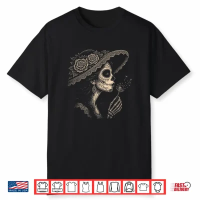 La Catrina Blowing Wishes Dandelion Shirt