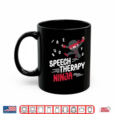 Mug Speech Therapist Therapy Assistant SLP Ninja Speech Therapy Performance Shirt