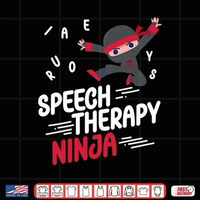 Design Speech Therapist Therapy Assistant SLP Ninja Speech Therapy Performance Shirt