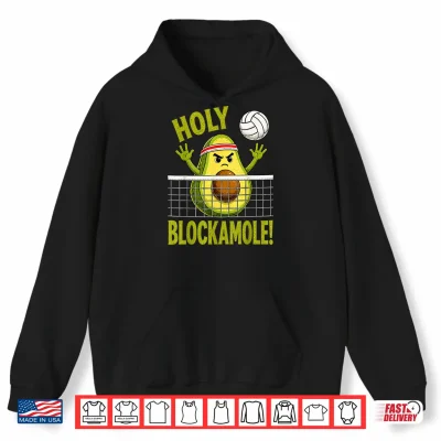 Hoodie Funny Volleyball Shirt for Teens Girls Boys Avocado Graphic Shirt