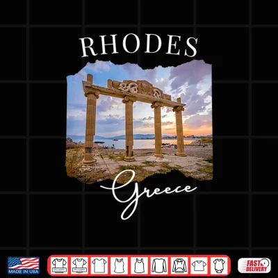 Design Rhodes Greece Tourist Souvenir 2026 Cruise Mediterranean Shirt