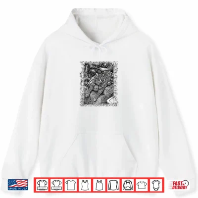 Hoodie Dark Psychedelic Cat Graphic Surrealism Goth Shirt