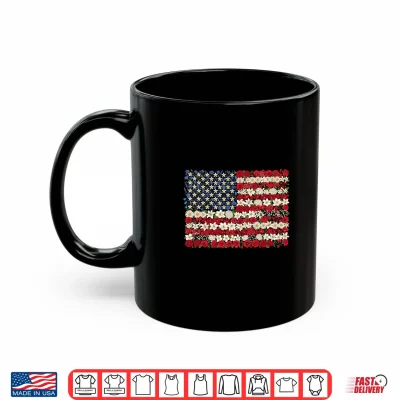 Mug Floral American Flag Flowers Wildflowers 4th of July Shirt