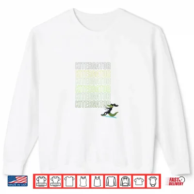 Sweatshirt KITERGator Gator Girl goes Kiteboarding Shirt