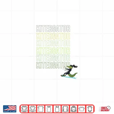 Design KITERGator Gator Girl goes Kiteboarding Shirt