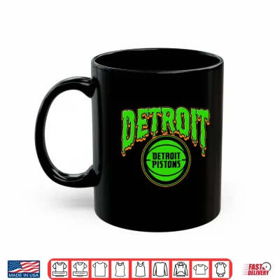 Mug NBA Detroit Pistons Halloween Scary Shirt