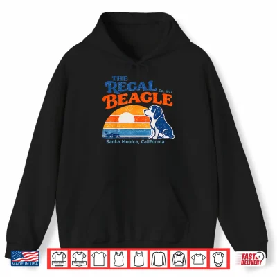 Hoodie Retro The Regal Beagle Est 1977 Santa Monica California Tee Shirt