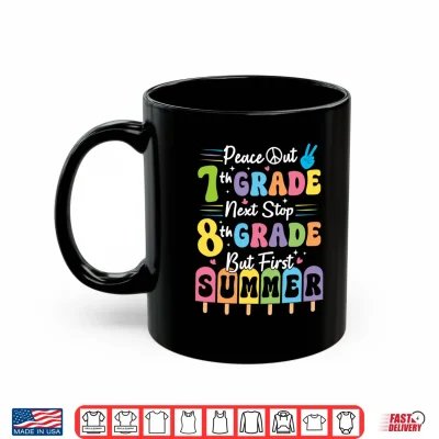 Mug Peace We Out 7th Grade Summer Graduation Seventh Grader Grad Performance Shirt
