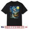Shoebill Stork Howling To The Moon Night Starry Style Funny Shirt