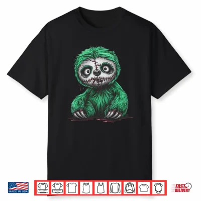 Zombie Sloth Halloween Funny Shirt