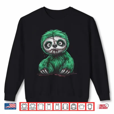 Sweatshirt Zombie Sloth Halloween Funny Shirt
