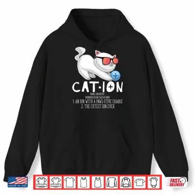 Hoodie Cation Pawsitive Element Cat Shirt Chemistry Teacher Gift Performance Shirt