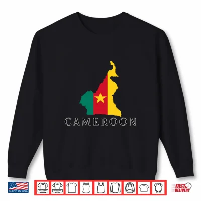 Sweatshirt Cameroonian Flag Patriotic Men Women Kids Cameroon Shirt