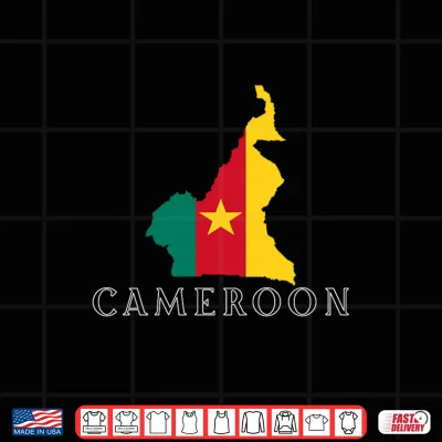 Design Cameroonian Flag Patriotic Men Women Kids Cameroon Shirt