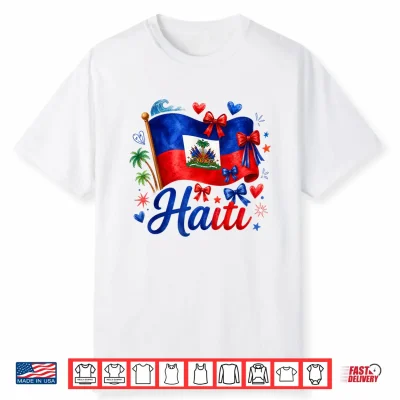 Haiti Haitian Flag Outfits For Women Haiti Flag Day Shirt