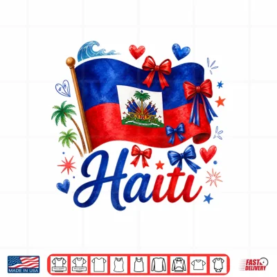 Design Haiti Haitian Flag Outfits for Women Haiti Flag Day Shirt