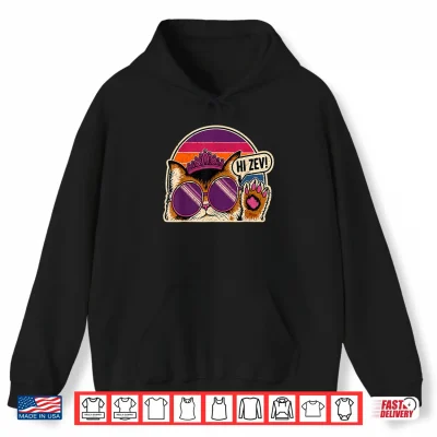 Hoodie Hi Zev Funny Cat Princess Retro Sunset Sunglasses Crown Shirt