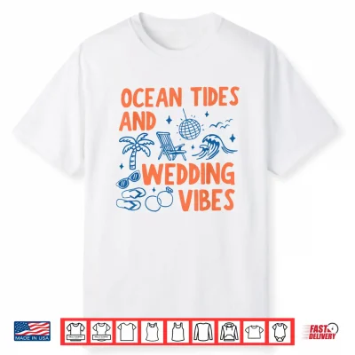 Ocean And Wedding Vibes Vintage Bachelorette Summer Beach Shirt