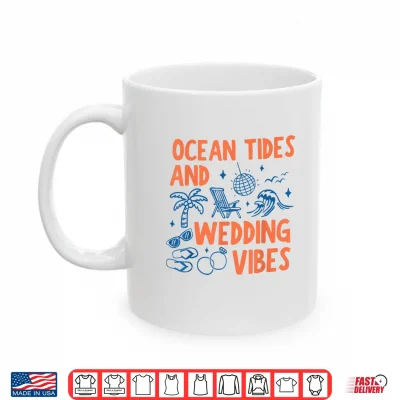 Mug Ocean and Wedding Vibes Vintage Bachelorette Summer Beach Shirt