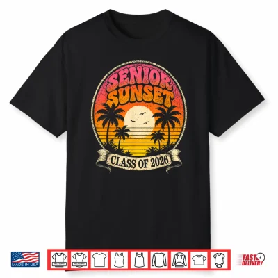 Senior Sunset Retro Graduation Class 2026 Shirt