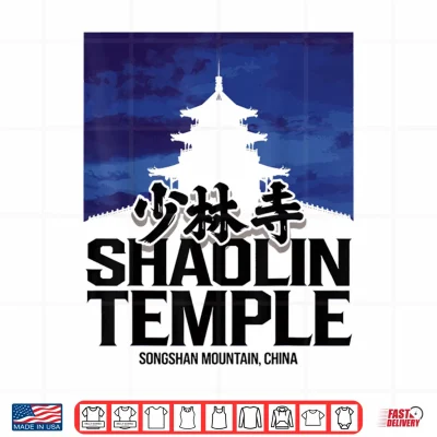 Design Shaolin Temple Martial Art Kung Fu Kung Fu Master Shirt