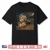 Yorkie Drinking Wine Funny Dog Meme Shirt