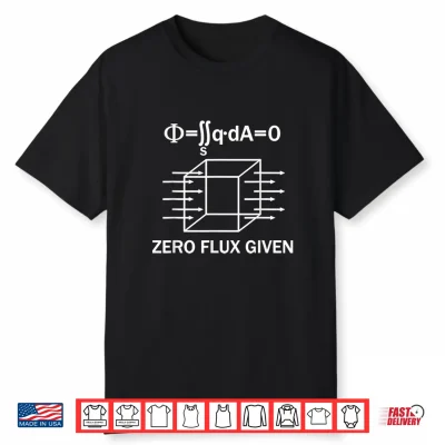 Zero Flux Given Funny Physics Science Math Teacher Shirt