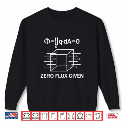 Sweatshirt Zero Flux Given Funny Physics Science Math Teacher Shirt