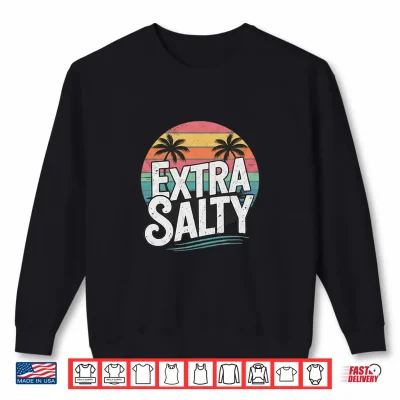 Sweatshirt Extra Retro Sunset Beach Typography Design Shirt